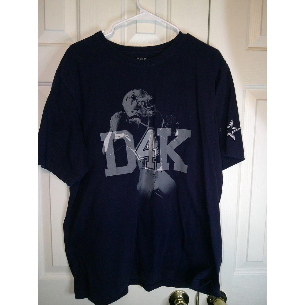 Dallas Cowboys Authentic DAK Football Player Graphic T-Shirt NFL Team Apparel XL